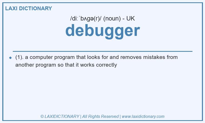Definition debugger in British English