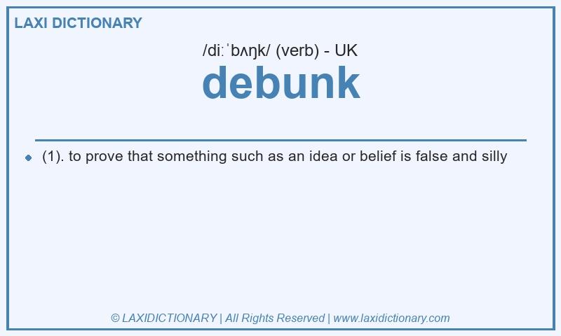 Definition debunk in British English