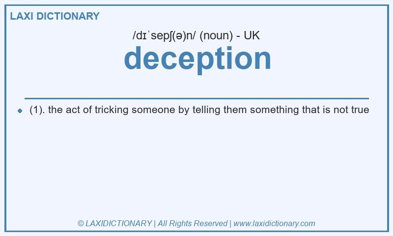 Definition deception in British English