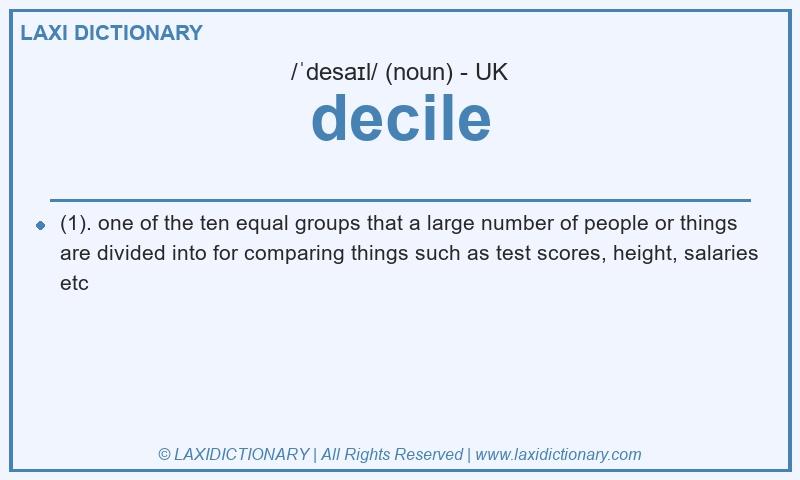 Definition decile in British English