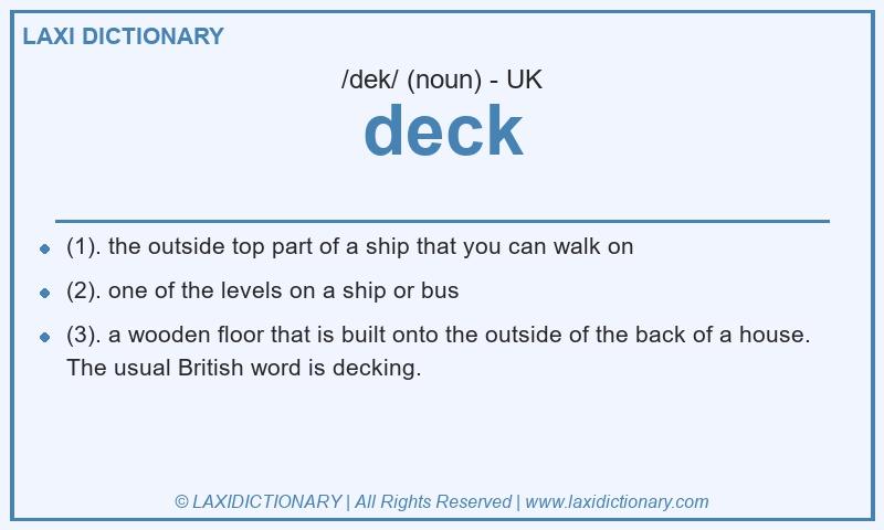 Definition deck in British English