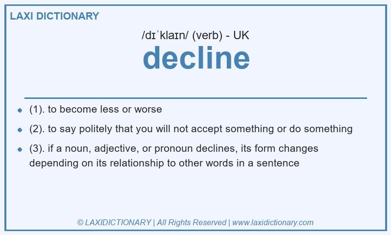 Definition decline in British English