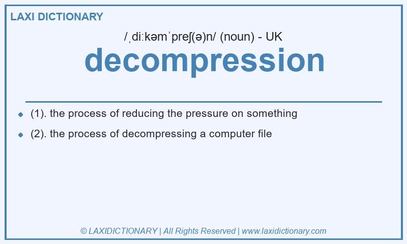 Definition decompression in British English