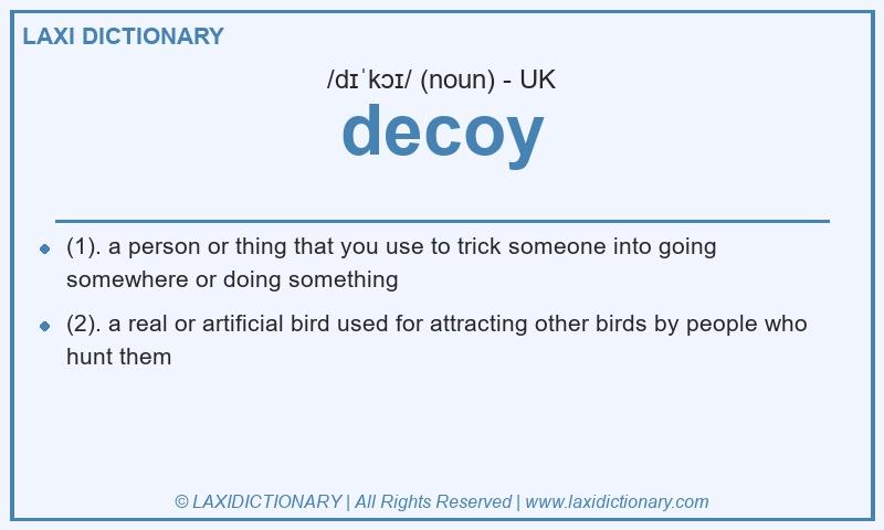 Definition decoy in British English