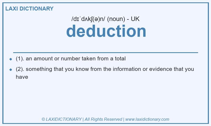 Definition deduction in British English