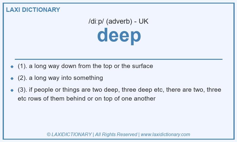 Definition deep in British English