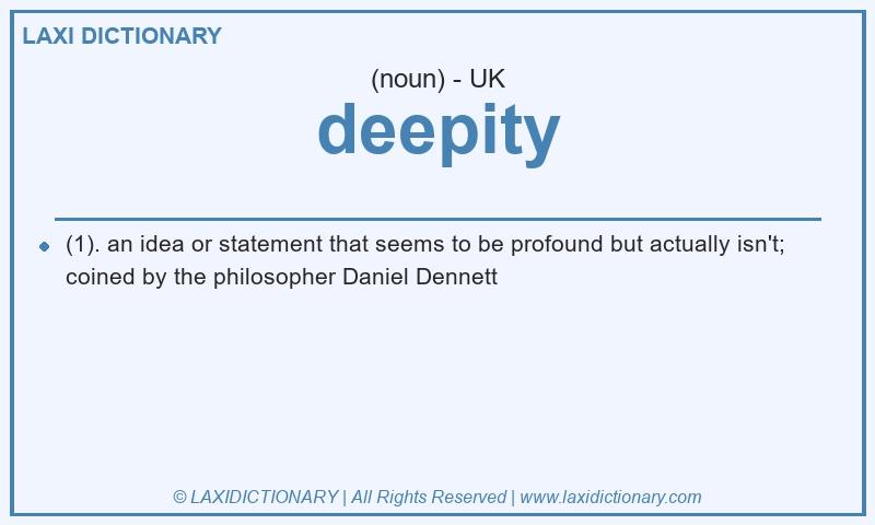 Definition deepity in British English