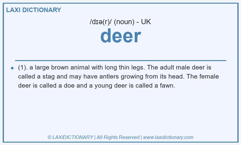 Definition deer in British English