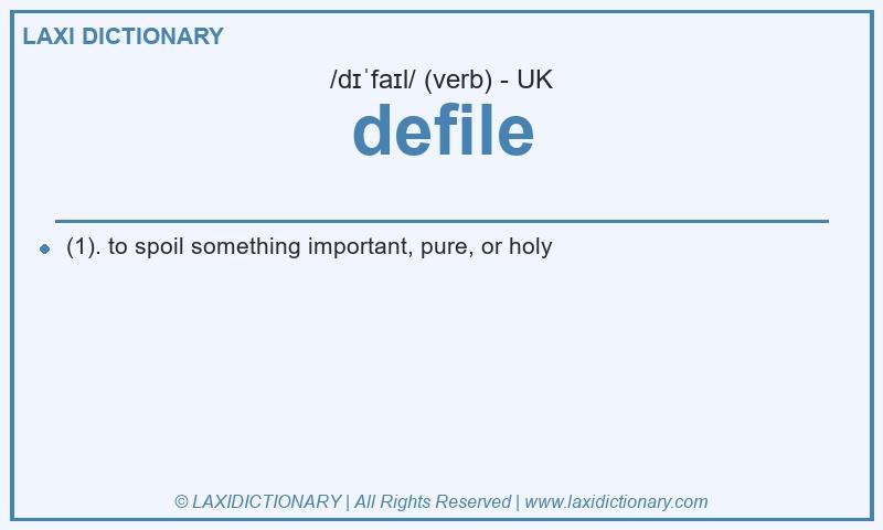 Definition defile in British English