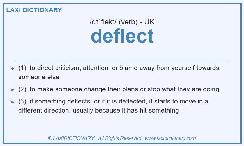 Definition deflect in British English