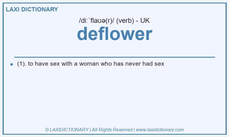Definition deflower in British English
