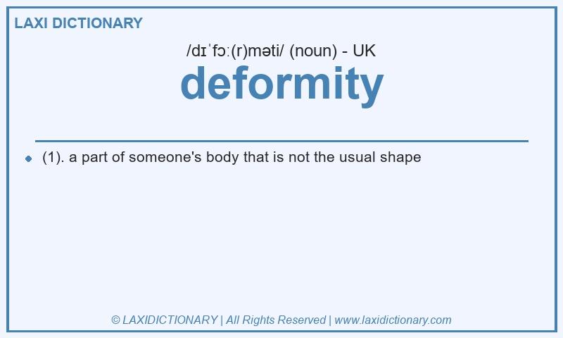Definition deformity in British English