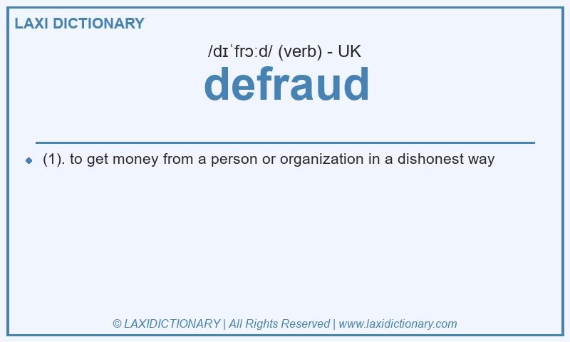 Definition defraud in British English