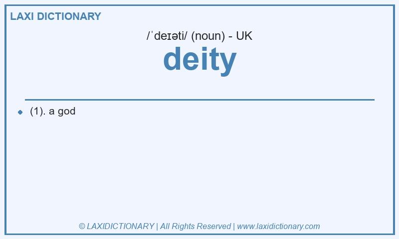 Definition deity in British English