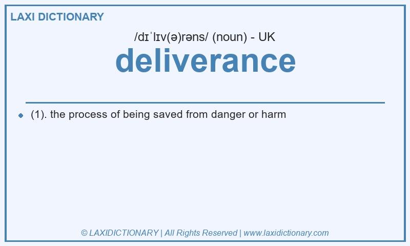 Definition deliverance in British English