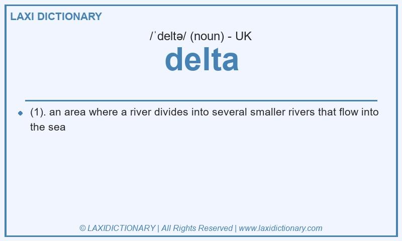 Definition delta in British English