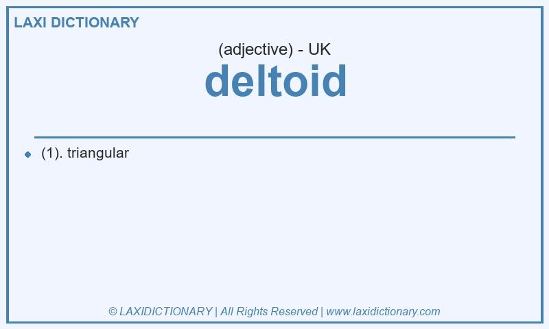 Definition deltoid in British English