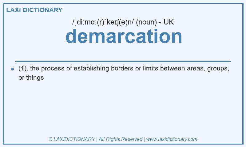 Definition demarcation in British English