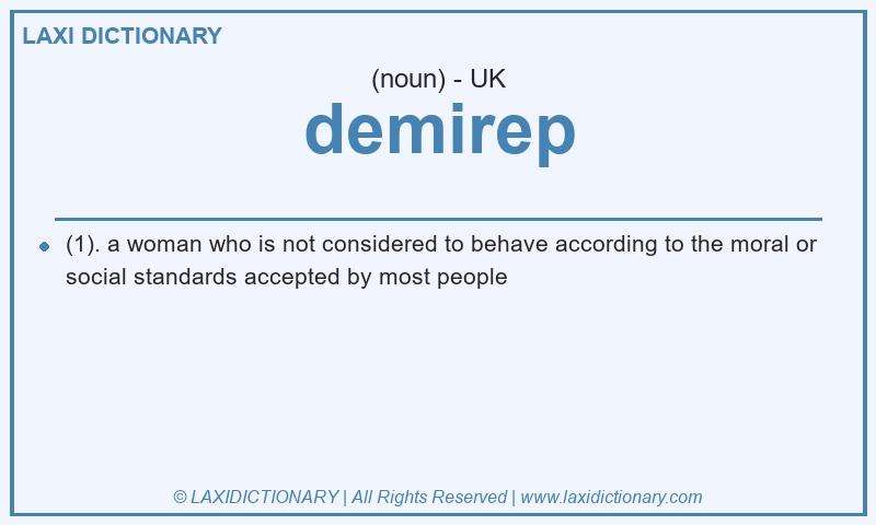Definition demirep in British English