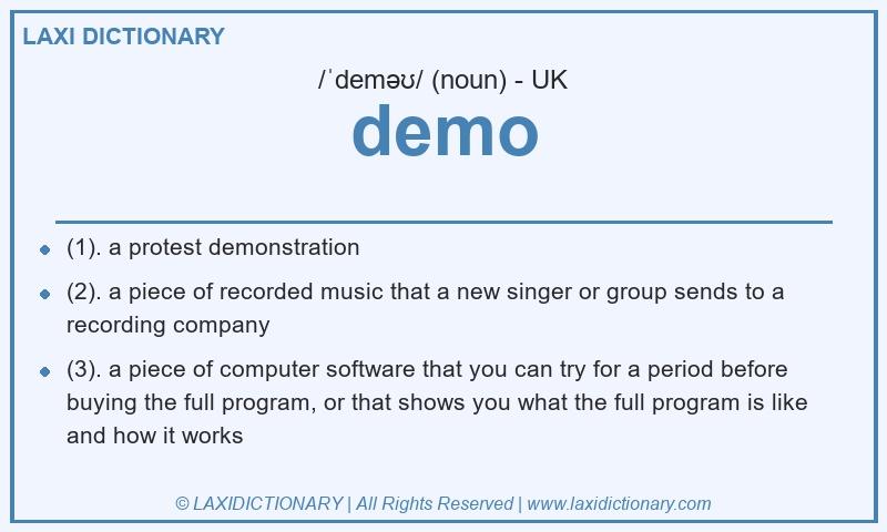 Definition demo in British English