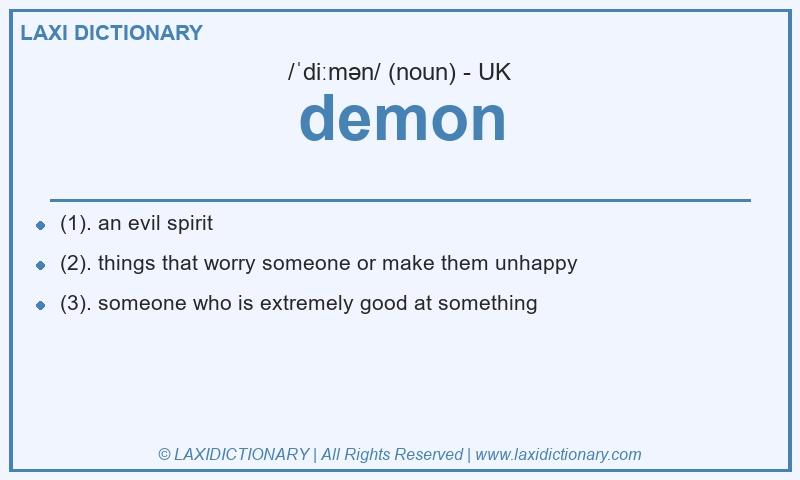 Definition demon in British English