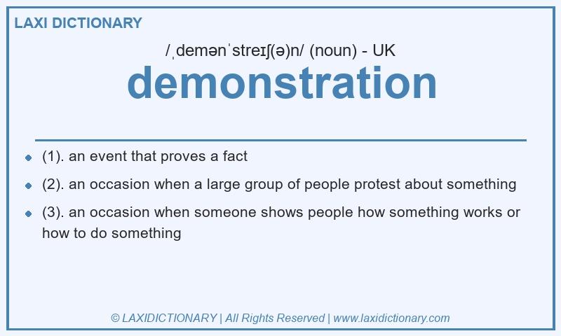 Definition demonstration in British English