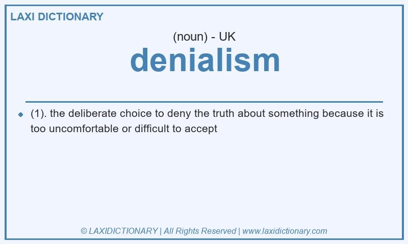 Definition denialism in British English