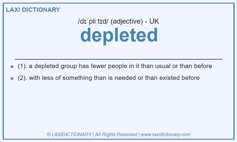Definition depleted in British English