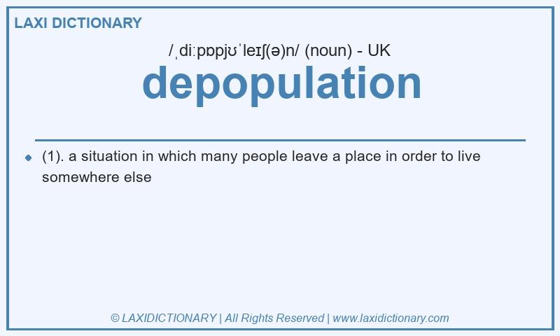 Definition depopulation in British English