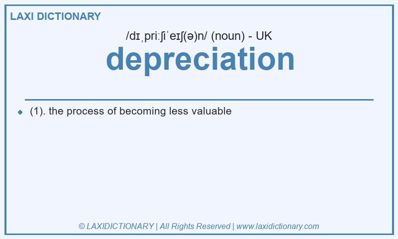 Definition depreciation in British English