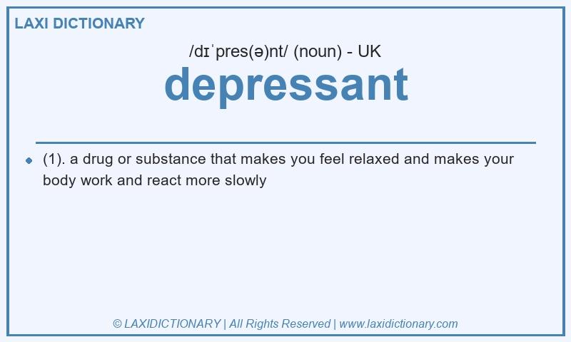 Definition depressant in British English