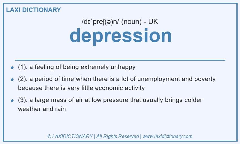 Definition depression in British English