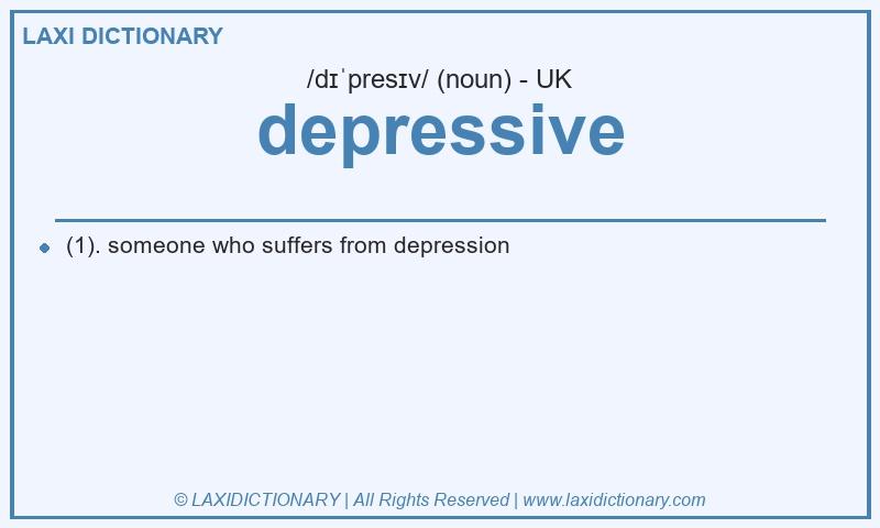 Definition depressive in British English