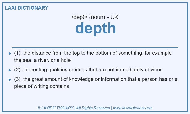 Definition depth in British English