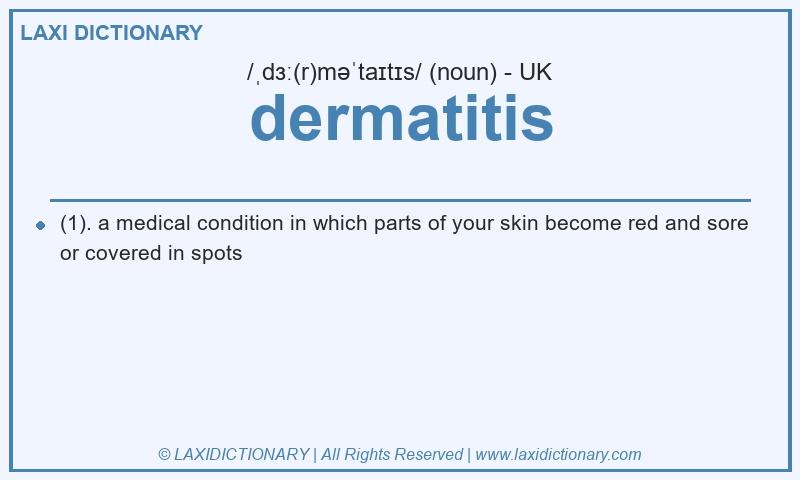Definition dermatitis in British English