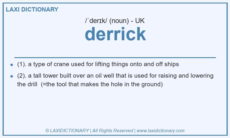 Definition derrick in British English
