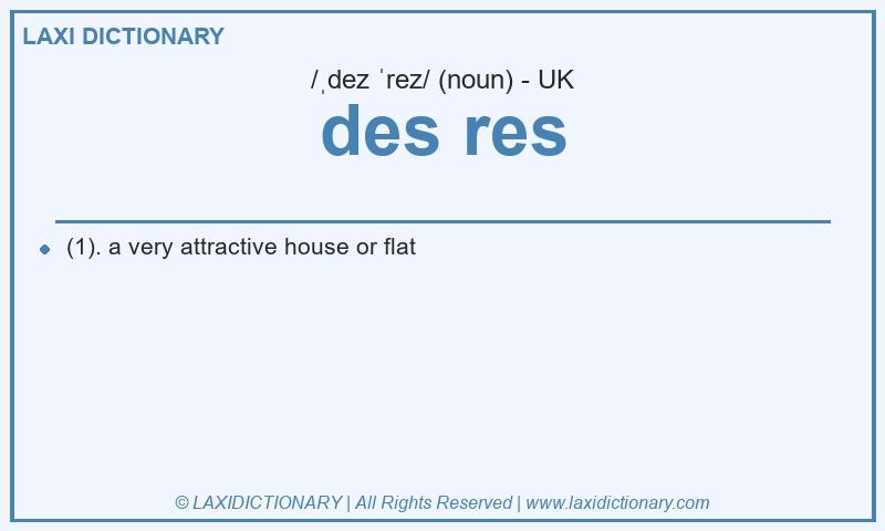 Definition des res in British English