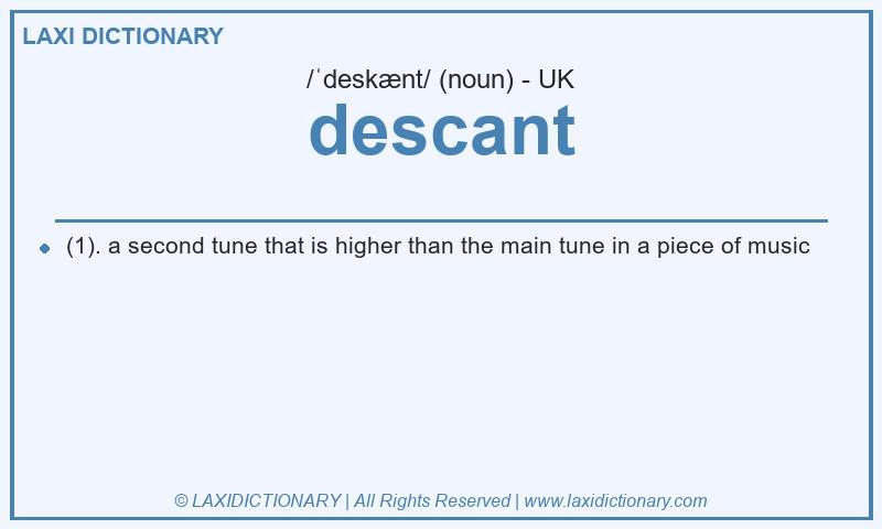 Definition descant in British English