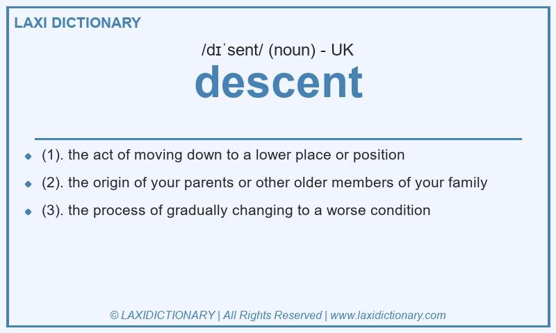 Definition descent in British English