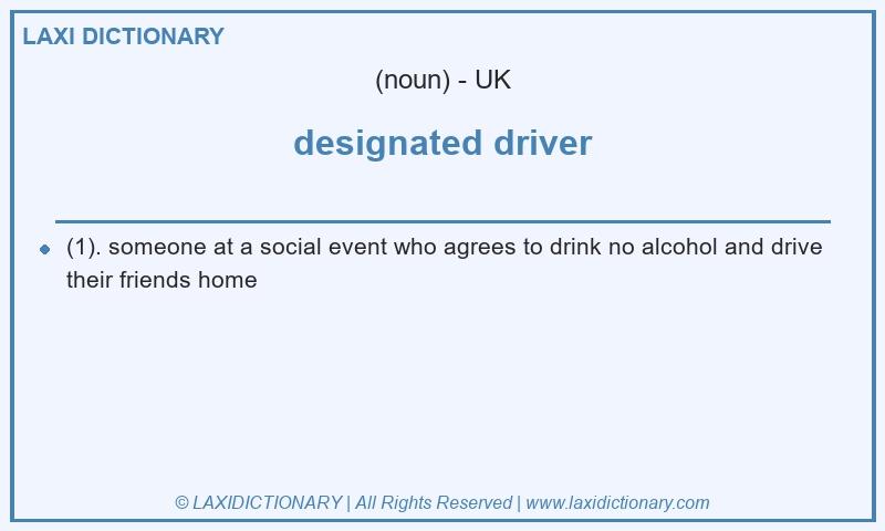 Definition designated driver in British English