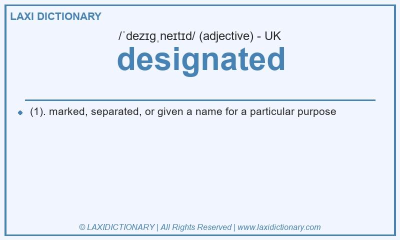 Definition designated in British English