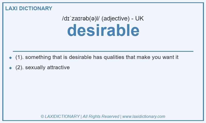 Definition desirable in British English