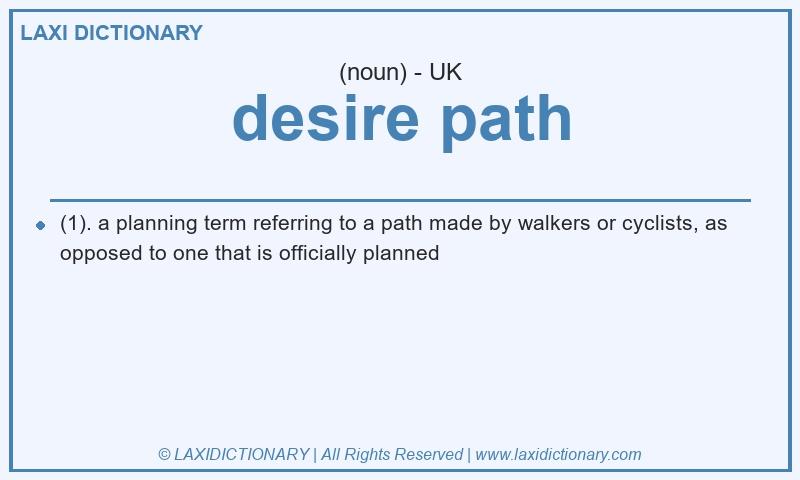 Definition desire path in British English
