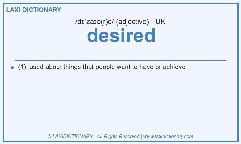 Definition desired in British English