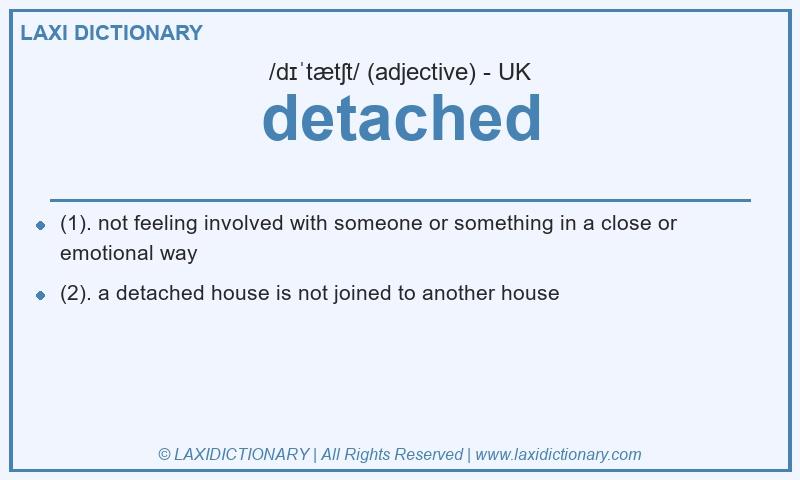 Definition detached in British English