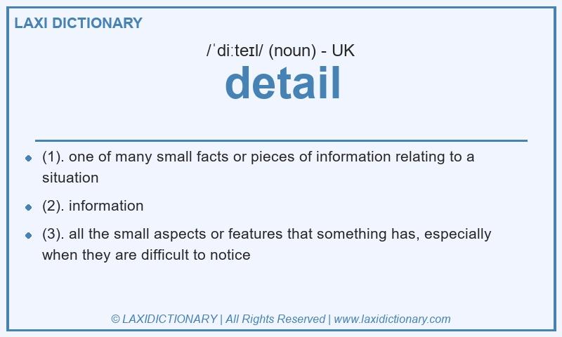 Definition detail in British English