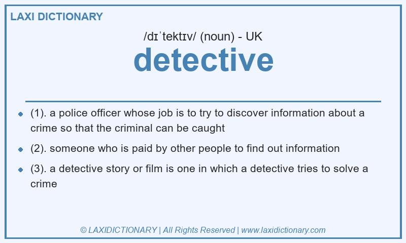 Definition detective in British English