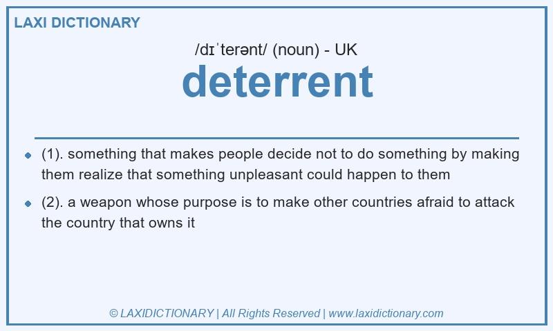 Definition deterrent in British English