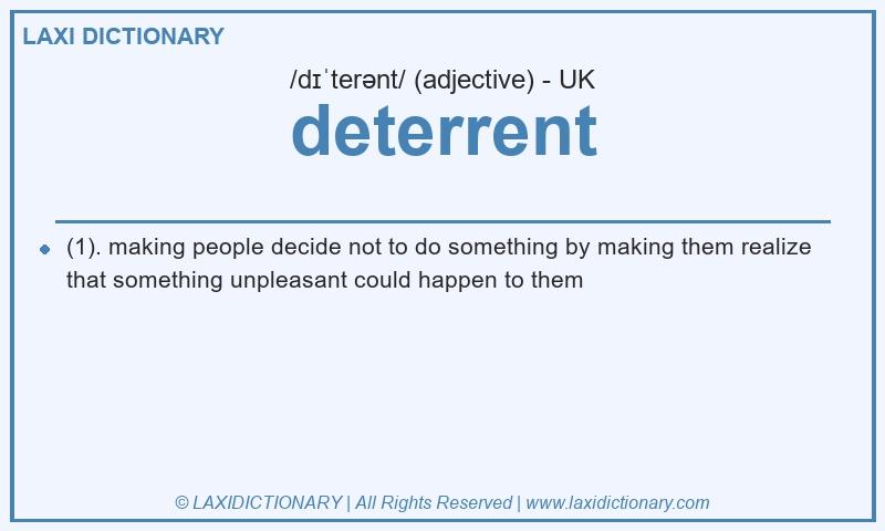 Definition deterrent in British English