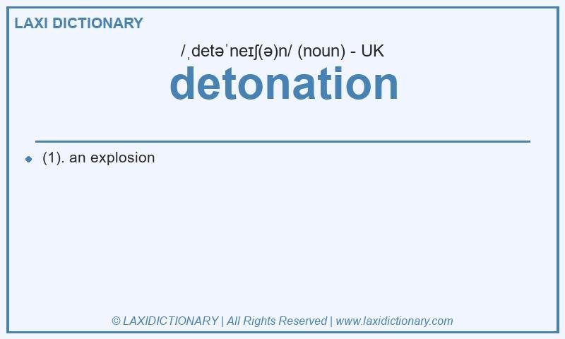 Definition detonation in British English